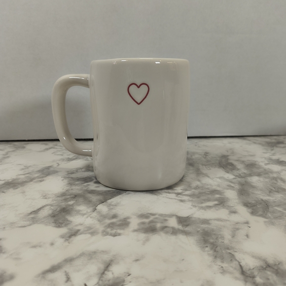 Rae Dunn Coffee Mug White /Red Heart Design - Picture 2 of 4